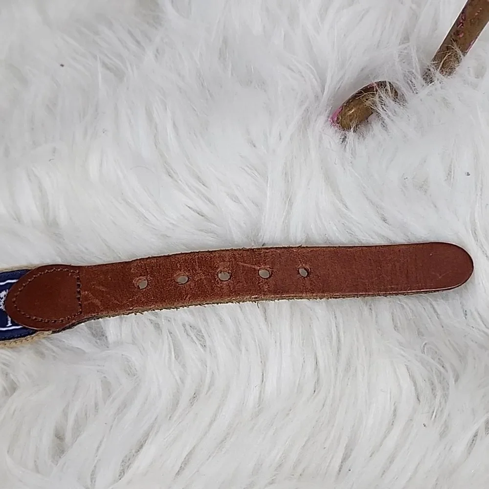 Child's Leather Man Ltd. Leather & Canvas Belt with South Carolina Flag Emblem